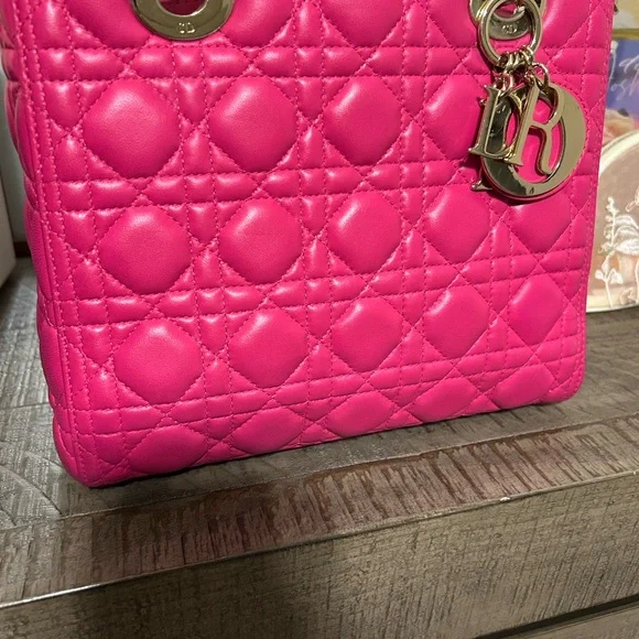 Dior Pink Quilted Handbag - Picture 3 of 16